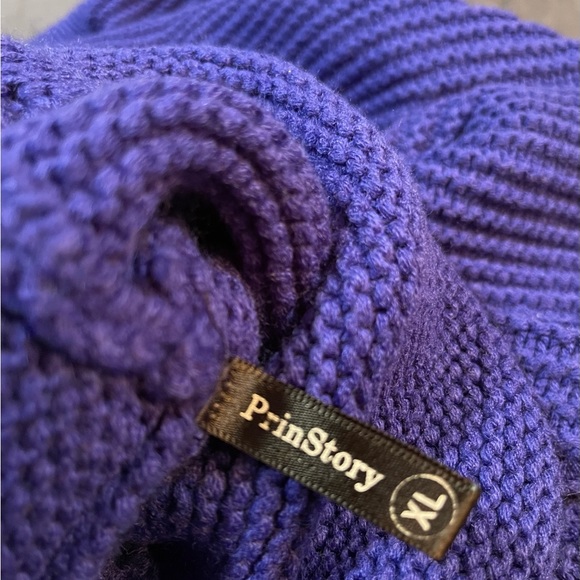 Blue knitted sweater - Picture 6 of 6